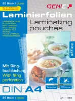 Genie lamináló fóliák A4 125 mic., euro perforálás, 25 db