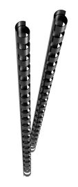 Genie műanyag fésűs spirálkötés, A4 6 mm, fekete, 50 db
