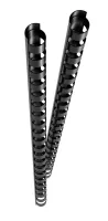 Genie műanyag fésűs spirálkötés, A4 8 mm, fekete, 25 db