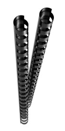 Genie műanyag fésűs spirálkötés, A4 10 mm, fekete, 25 db