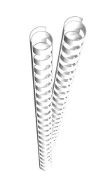 Genie műanyag fésűs spirálkötés, A4 12 mm, fehér, 25 db