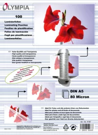 Olympia lamináló fólia A5, 80 mic., 100 db