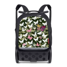 Kerekes iskola- és utazótáska Nikidom Roller UP Butterfly camo (19 l)