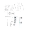 Rocada 610V19 mágneses flipchart, háromlábú állványon, állítható magasság