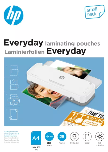 HP Everyday A4 80 Micron Small Pack, 25 db lamináló fólia