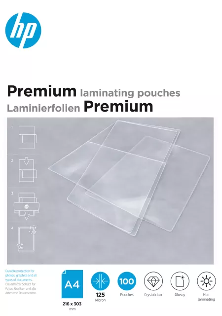 HP Premium A4 125 Micron, 100 db lamináló fólia
