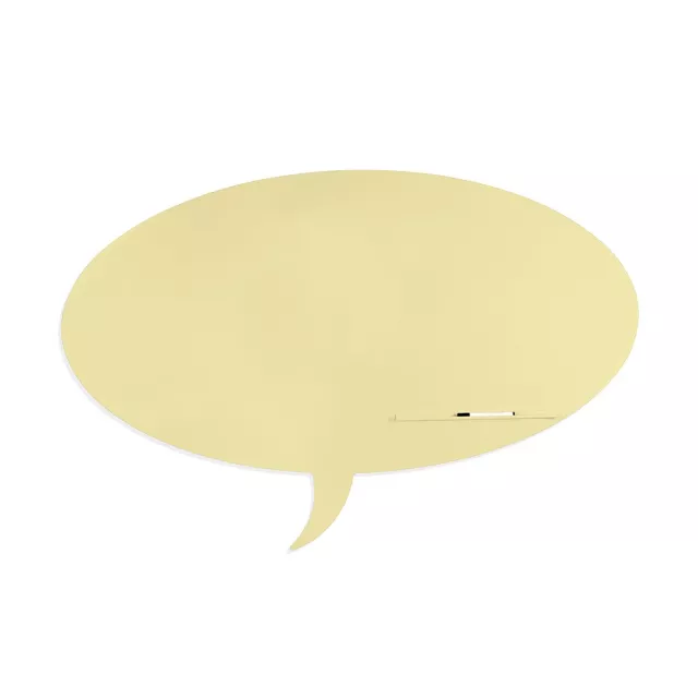 Rocada Skin Shape Talk 6440-1015 mágneses tábla, keret nélküli, buborék alakú, 115x75 cm, lakkozott, világos elefántcsont RAL 1015