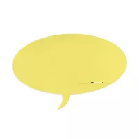 Rocada Skin Shape Talk 6440-1016 mágneses tábla, keret nélküli, buborék alakú, 115x75 cm, lakkozott, kénsárga RAL 1016