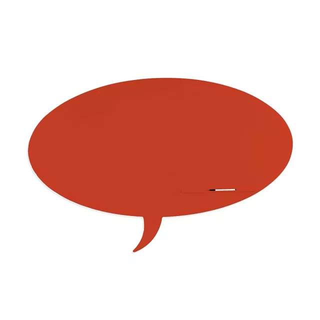Rocada Skin Shape Talk 6440-2002 mágneses tábla, keret nélküli, buborék alakú, 115x75 cm, lakkozott, vérnarancs RAL 2002