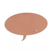 Rocada Skin Shape Talk 6440-3012 mágneses tábla, keret nélküli, buborék alakú, 115x75 cm, lakkozott, bézsvörös RAL 3012