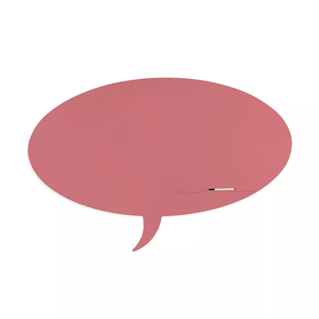 Rocada Skin Shape Talk 6440-3014 mágneses tábla, keret nélküli, buborék alakú, 115x75 cm, lakkozott, antikrózsaszín RAL 3014