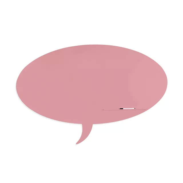 Rocada Skin Shape Talk 6440-3015 mágneses tábla, keret nélküli, buborék alakú, 115x75 cm, lakkozott, világosrózsaszín RAL 3015