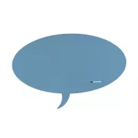 Rocada Skin Shape Talk 6440-5024 mágneses tábla, keret nélküli, buborék alakú, 115x75 cm, lakkozott, pasztell kék RAL 5024