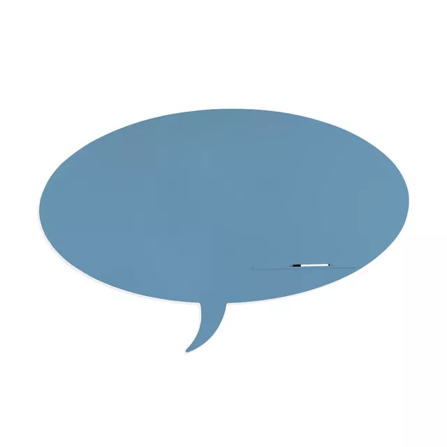 Rocada Skin Shape Talk 6440-5024 mágneses tábla, keret nélküli, buborék alakú, 115x75 cm, lakkozott, pasztell kék RAL 5024