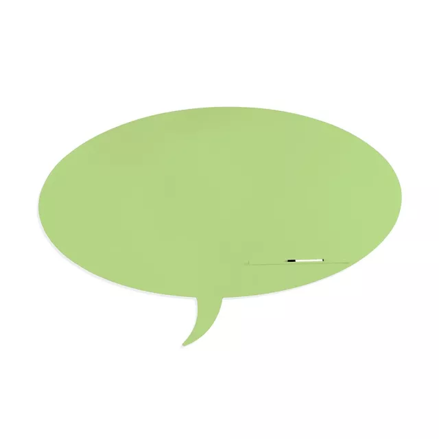 Rocada Skin Shape Talk 6440-230 mágneses tábla, keret nélküli, buborék alakú, 115x75 cm, lakkozott, zöld RAL 230