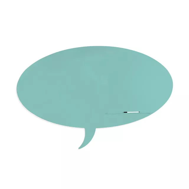 Rocada Skin Shape Talk 6440-6027 mágneses tábla, keret nélküli, buborék alakú, 115x75 cm, lakkozott, világoszöld RAL 6027