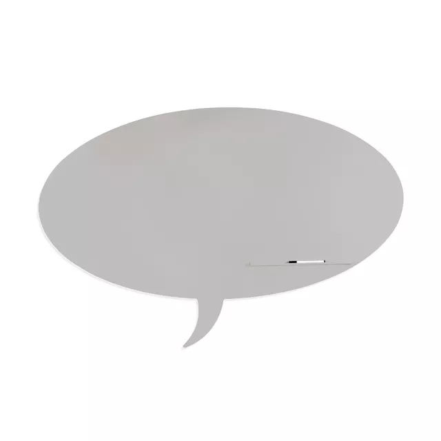 Rocada Skin Shape Talk 6440-7038 mágneses tábla, keret nélküli, buborék alakú, 115x75 cm, lakkozott, achátszürke RAL 7038