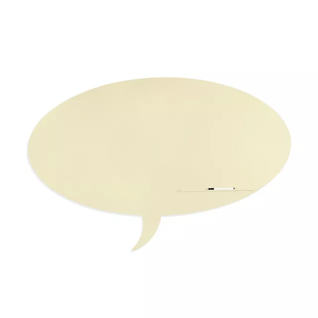 Rocada Skin Shape Talk 6441-1013 mágneses tábla, keret nélküli, buborék alakú, 150x100 cm, lakkozott, gyöngyfehér RAL 1013