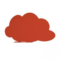 Rocada Skin Shape Cloud 6450-2002 mágneses tábla, keret nélküli, felhő alakú, 115x75 cm, lakkozott, vérnarancs RAL 2002