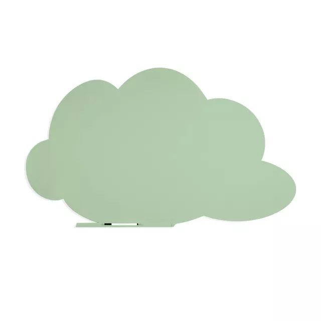 Rocada Skin Shape Cloud 6451-6019 mágneses tábla, keret nélküli, felhő alakú, 150x100 cm, lakkozott, pasztell zöld RAL 6019