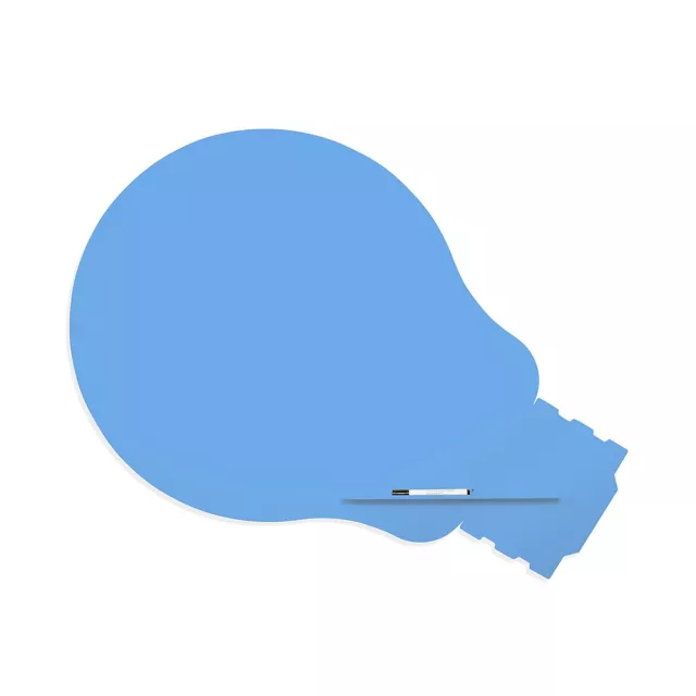 Rocada Skin Shape Idea 6460-630 mágneses tábla, keret nélküli, villanykörte alakú, 115x75 cm, lakkozott, kék RAL 630