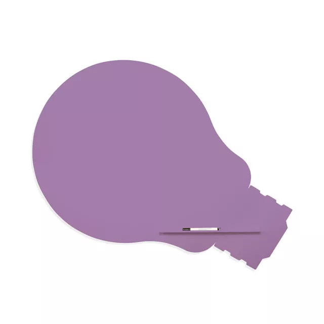 Rocada Skin Shape Idea 6461-4005 mágneses tábla, keret nélküli, villanykörte alakú, 150x100 cm, lakkozott, kékeslila RAL 4005
