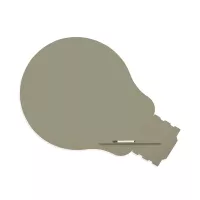 Rocada Skin Shape Idea 6461-7033 mágneses tábla, keret nélküli, villanykörte alakú, 150x100 cm, lakkozott, cementszürke RAL 7033
