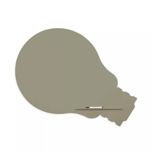 Rocada Skin Shape Idea 6461-7033 mágneses tábla, keret nélküli, villanykörte alakú, 150x100 cm, lakkozott, cementszürke RAL 7033