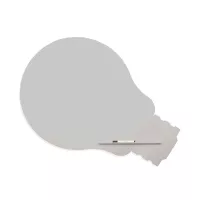Rocada Skin Shape Idea 6461-7038 mágneses tábla, keret nélküli, villanykörte alakú, 150x100 cm, lakkozott, achátszürke RAL 7038