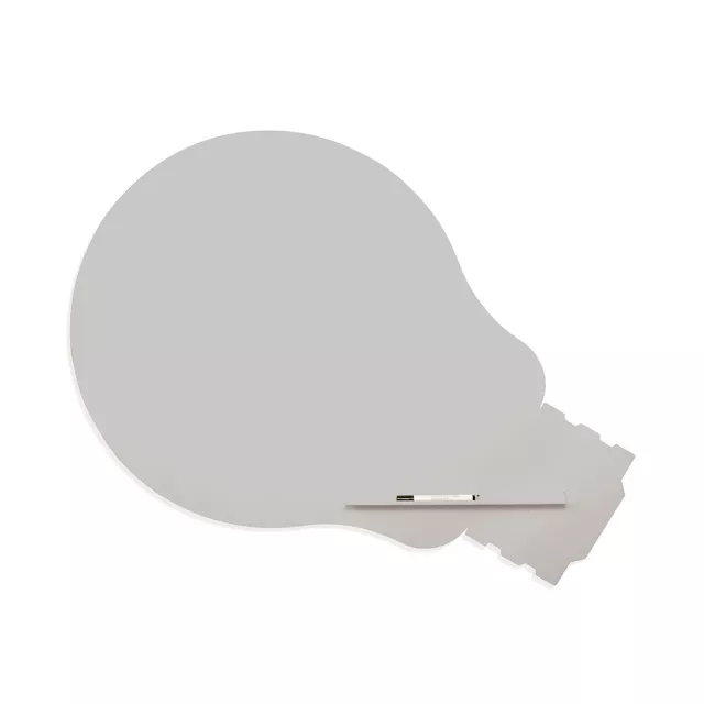 Rocada Skin Shape Idea 6461-7038 mágneses tábla, keret nélküli, villanykörte alakú, 150x100 cm, lakkozott, achátszürke RAL 7038