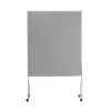 Rocada 8100V22 paraván / térelválasztó, kerekeken, 122x196 cm, kétoldalas szürke textil jegyzettáblával 116 × 136 cm