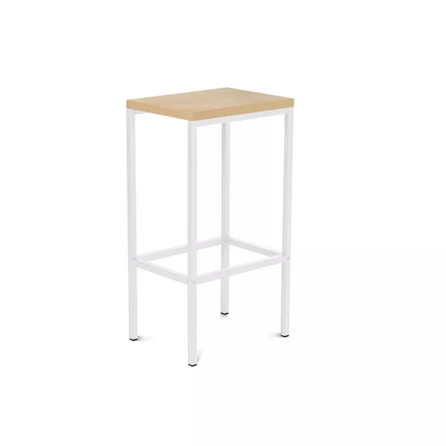 Rocada 959SM08 bárszék, melamin ülőfelülettel, fehér/tölgyfa