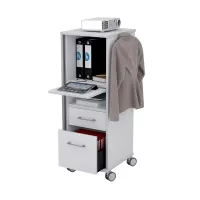 Rocada 4037 mobil munkaállomás, 2 polccal, 2 fiókkal, szürke